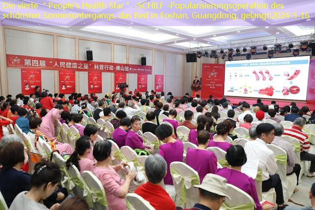 Die vierte ＂People’s Health Star＂ -SCHILF -Popularisierungsoperation des schönsten Sonnenuntergangs, das Red in Foshan, Guangdong, gelangt